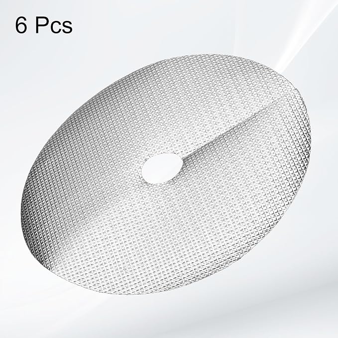 HARFINGTON 6pcs Tree Mulch Ring 5.9 Inch Non-Woven Round Tree Protector Weed Barrier Mat Plant Cover Rings for Weed Grass Control Root Protection, Silver