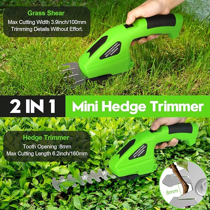 20000 RPM Brushless Electric Weed Wacker Cordless, 12'' Wheeled Weed Eater Battery Powered Brush Cutter, 4-in-1 Grass Trimmer Stringless Weed Trimmer Lawn Mower Edger W/Wheel Metal Blade Battery