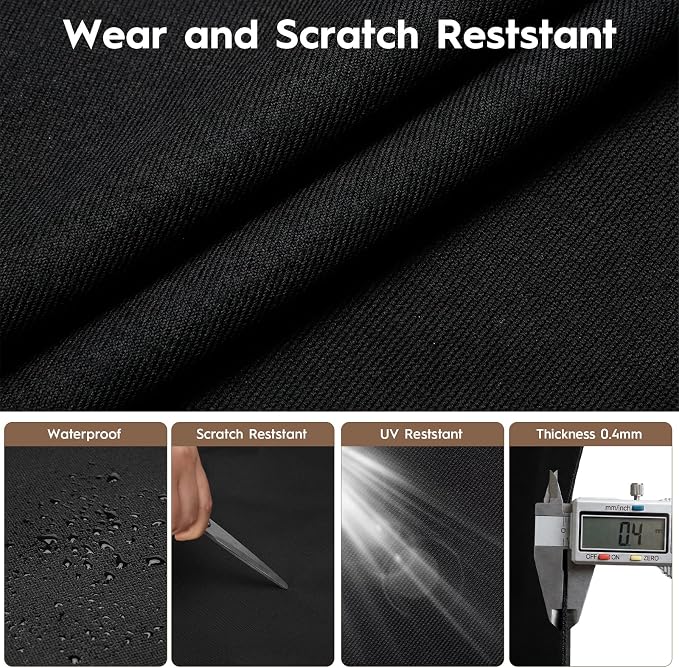 Table Leaf Storage Bag Heavy Duty Waterproof Extra Large 50" Lx24 W Table Leaf Covers Protector with Reinforced Handles for Storage, Black