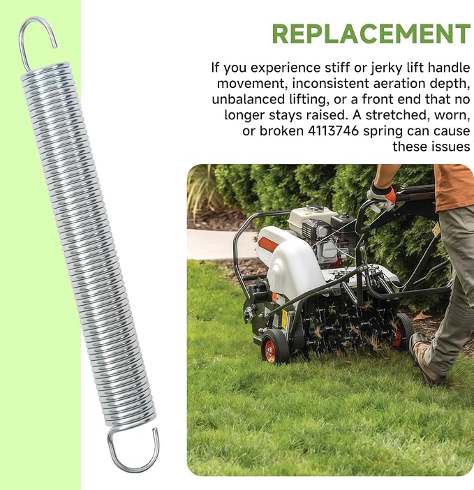 4113746 Extension Spring Compatible with Ryan LA‑4 LA‑5 Lawnaire IV, Bobcat AE19 AE26 Lawn Aerators Wheel Lift Return Spring Replacement Parts