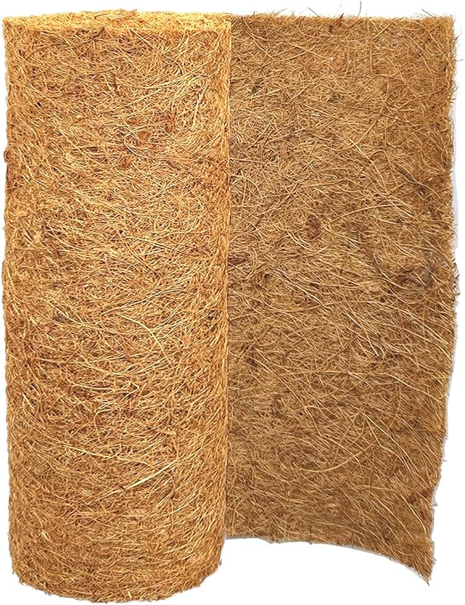SUNYAY 12x120 inch Natural Coco Liner Roll Coconut Coir Liner Sheets Coco Mat for Planter Window Box Flower Basket Garden Decoration Animal Pet Pad Liner