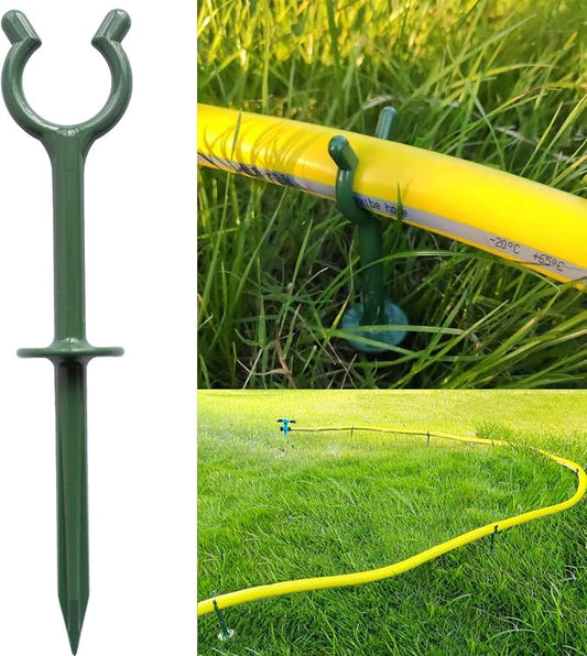 Garden Hose Holder Stake Set of 36 - Durable Plastic fits 3/4 inch Hose Guides for Lawn,Yard & Plant Care, Soaker Hose Support, Kink-Free Watering (Fits 3/4” Hoses)