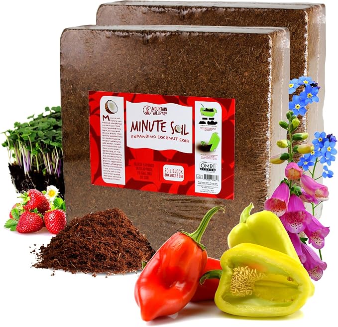 Minute Soil Block - Coco Coir - Compressed - Blocks & Bulk (2 Blocks)