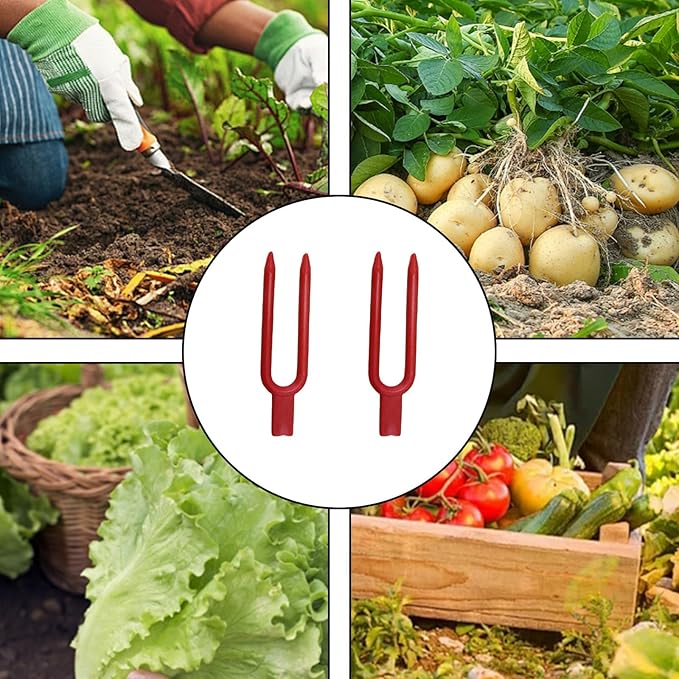 200PCS Plant Pins Set – Strawberry Plant Support, Reusable Plastic Stolon Fastener, Vines Clamps, Garden Fork & Watermelon Fork for Farming, Gardening & Vine Securing