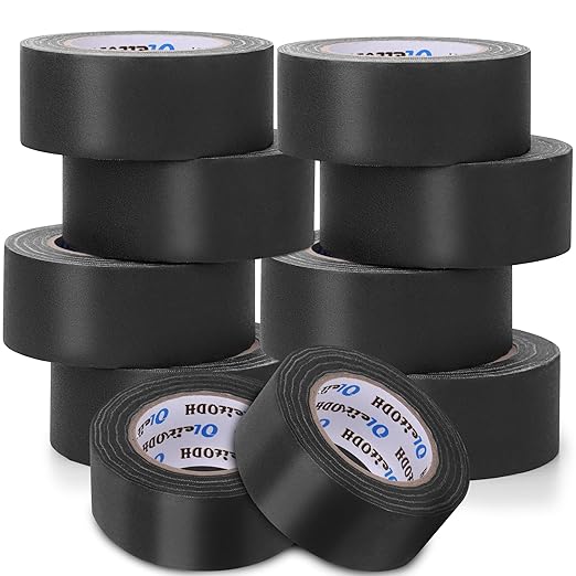New Upgrade Gaffer Tape Bulk 8 Pack, 11 Mil Industrial Grade Gaffer Tape, 2’’ x 30 Yards, Strong Adhesion, Easily Remove No Residue, Professional Matte Finish No Reflection, Black Cloth Tape for Stage
