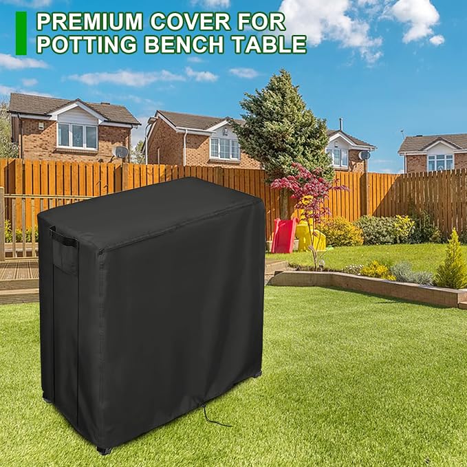 Potting Bench Cover, Waterproof Cover for Mederla Outdoor Storage Cabinet 32"x19"x36", Protective Cover for Garden Cabinet/Wood Workstation/Potting Table with Storage Cabinet