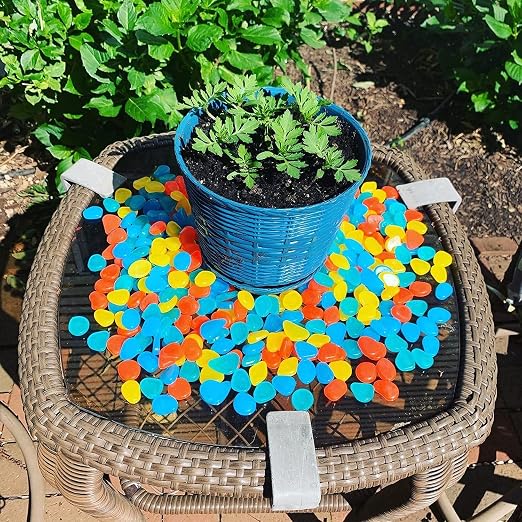 NAMTSO Glow in The Dark Rocks Outdoor, 500 pcs Multicolor Solar Rocks for Landscaping, Outdoor Decor Glow in The Dark Stones, Glowing Pebbles for Garden Backyard Patio Lawn Fish Tank Aquarium Decor