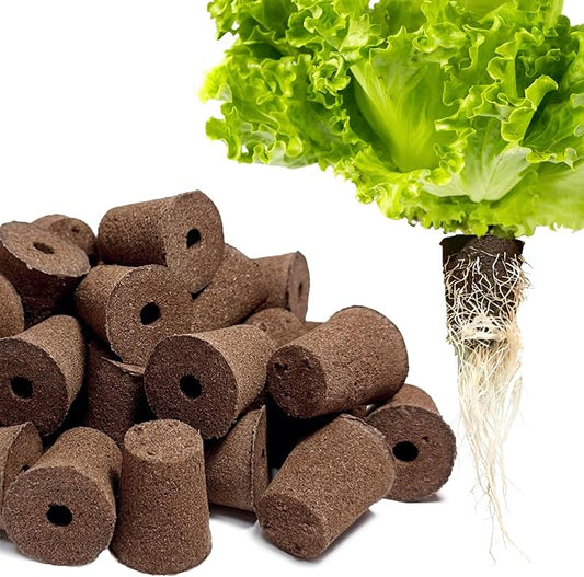 Hydroponic Growing Sponges 50 Pack, Universal Fit Sponges & Seed Pods for Starting Seeds, Indoor Outdoor Garden for Seed Germination & Plant Cloning, Stronger Roots