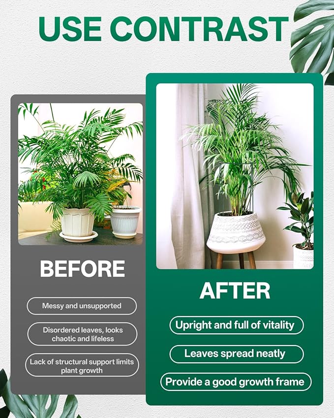 Breeze Touch 16 Pack Plant Support Stakes, 32 Inch Plant Stakes for Outdoor Plants, Peony Cage with 15 Pcs Green Lables, Peony Cages and Supports, Peonies Support Cages Flower Stakes for Plants