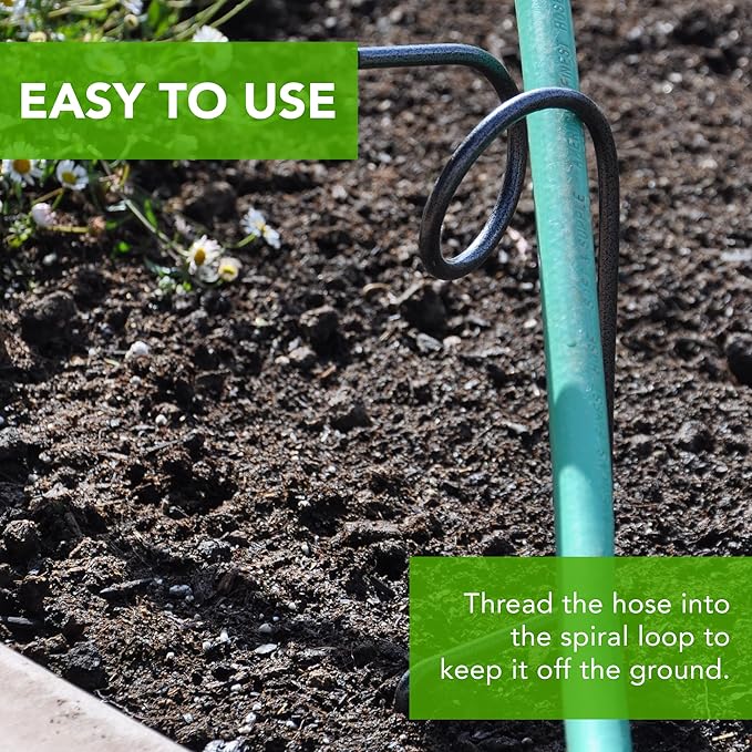 Yard Butler Plant-Saving Hose Guide 3-Pack, IHG-18X3 - Garden Hose Routing Tool for Saving Plants - Prevents Twisting & Drag - Easy Install - Power-Coated Steel - Rust-Resistant