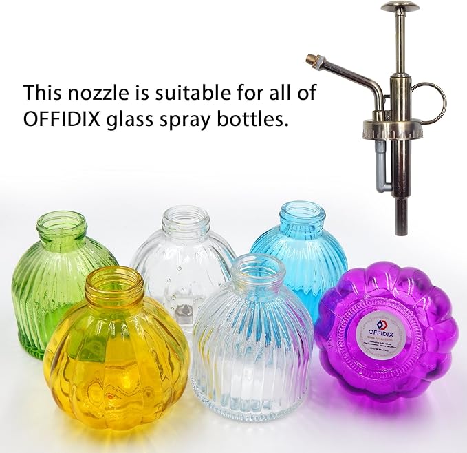 OFFIDIX Sprayers Watering Nozzles Replacement for Bottles Plastic Slivery Nozzle Top Pump for Small Glass Watering Bottle (Antique)
