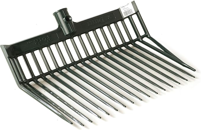Little Giant® DuraFork Pitch Fork Replacement Head | Durable Polycarbonate Stable Fork Head with Angled Tines | Manure Fork | Made in USA (Pack of 1, Green)