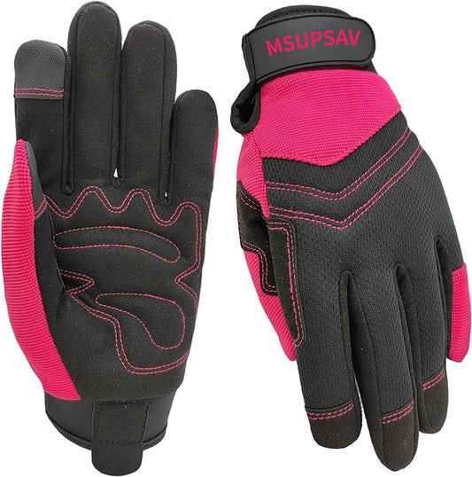 Gardening Gloves,Women Yard Work Garden Glove,Gifts | Thorn Proof,Puncture Resistant,Touchscreen,Gift,Leather,Spandex