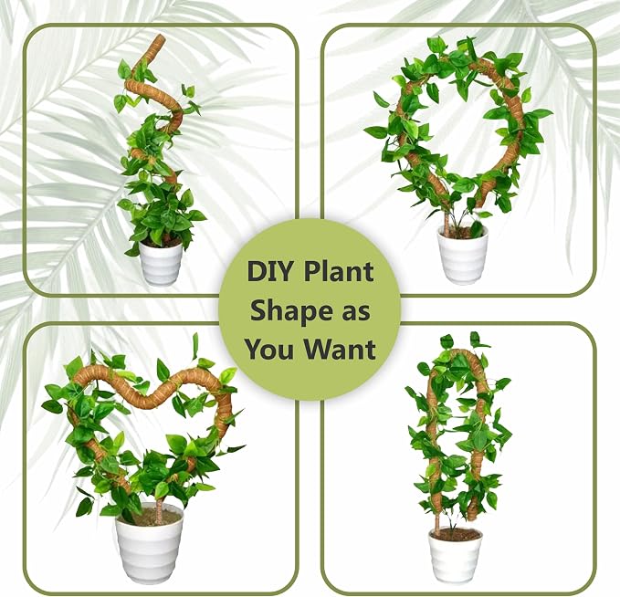 48 Inches Bendable Moss Pole Monstera Plant Support Stakes - Moss Poles for Climbing Plants, Plant Stakes for Indoor Plants - Coco Coir Pole Moss Stick for Monstera, Pothos.