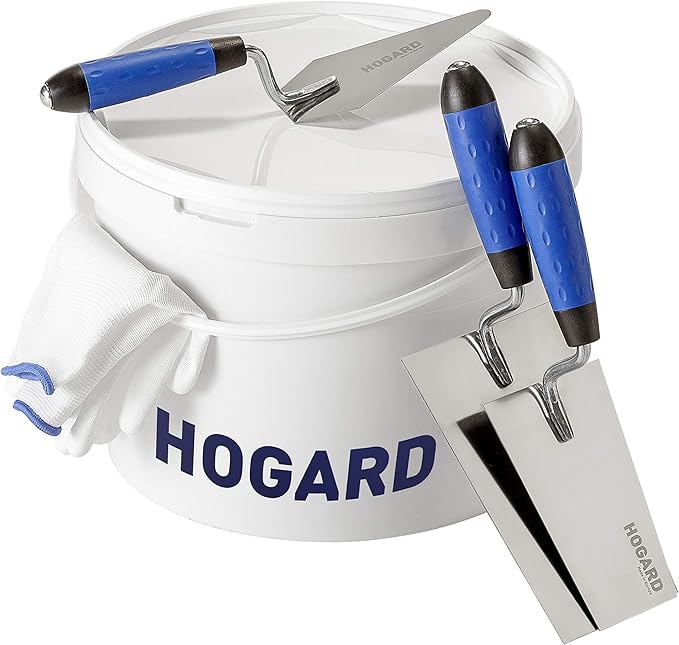 7" Margin Trowel Premium | Made of Stainless Steel | Flat Masonry Hand Trowel Tool with Soft Grip Handle | The Best Bucket Trowel Concrete Tool.