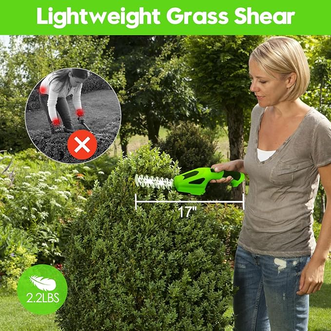 Electric Weed Wacker Cordless with Wheel, 4 in 1 Weed Eater Battery Powered Brush Cutter String Trimmer Edger, 4000mAh Stringless Weed Trimmer Lightweight Grass Trimmer Mower