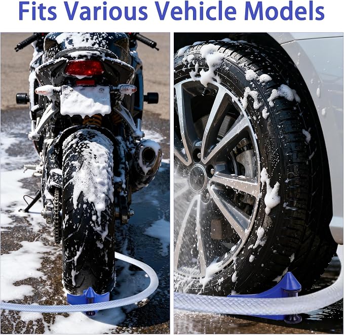 8 Pcs Car Hose Guide Plastic Blue Tire Roller Washing Hose Detail Tool for Car Cleaning Accessory