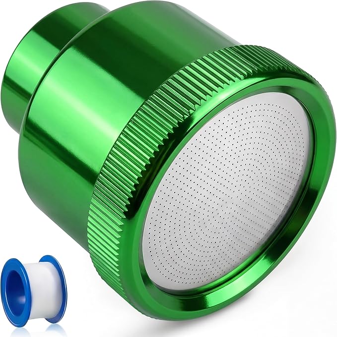 Dreyoo 1 Pack Water Nozzle with 3000 Tiny Holes, 3/4'' Aluminium Alloy Garden Hose Shower Head with PTFE Thread Seal Tape for Outdoor Watering Flowers, Plants, Greenhouse, Nurseryman (2.36'',Green)
