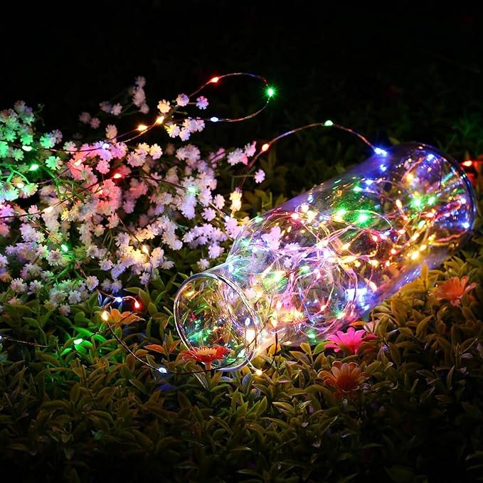 Joomer Solar Fairy Lights, 4-Pack Total 104FT 320LED Solar String Lights Outdoor Waterproof 8 Lighting Modes for Fence Party Garden Patio Yard Home Holiday Tree Outdoor Decoration (Multicolor)