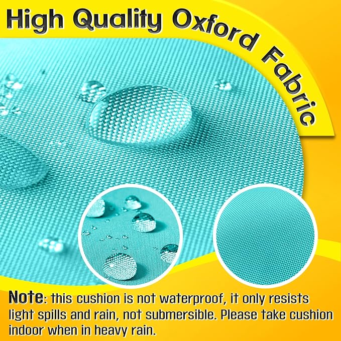MAGIC ELEPHANT Egg Chair Cushion, Memory Foam Hanging Egg Chair Cushion Replacement, Indoor Outdoor Hammock Basket Swing Cushion with Headrest (Turquoise)