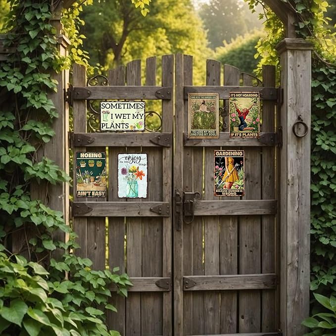 Funny Garden Decor Metal Signs For Outside Gardening Gifts For Women Patio Accessories For Outside Gardening Because Murder Is Wrong Sign Backyard Decorations Porch Tin Signs And Decor Outdoor 8x12 In