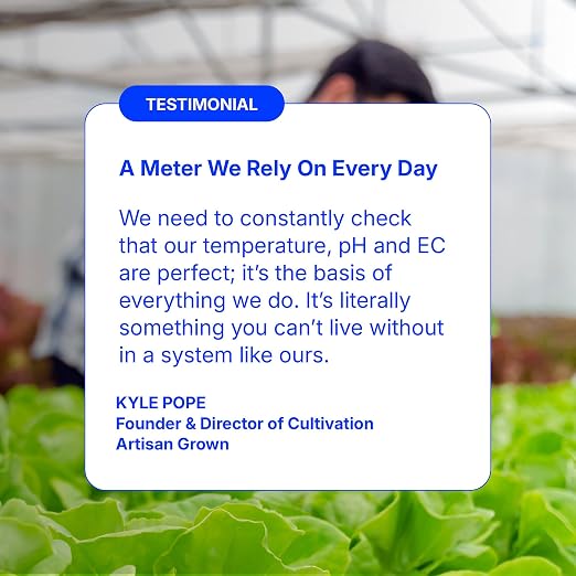 Bluelab Combo Meter for pH, Temperature & Conductivity in Water - Easy Calibration, Digital EC/TDS/PPM Tester for Hydroponics & Indoor Plants (METCOM)