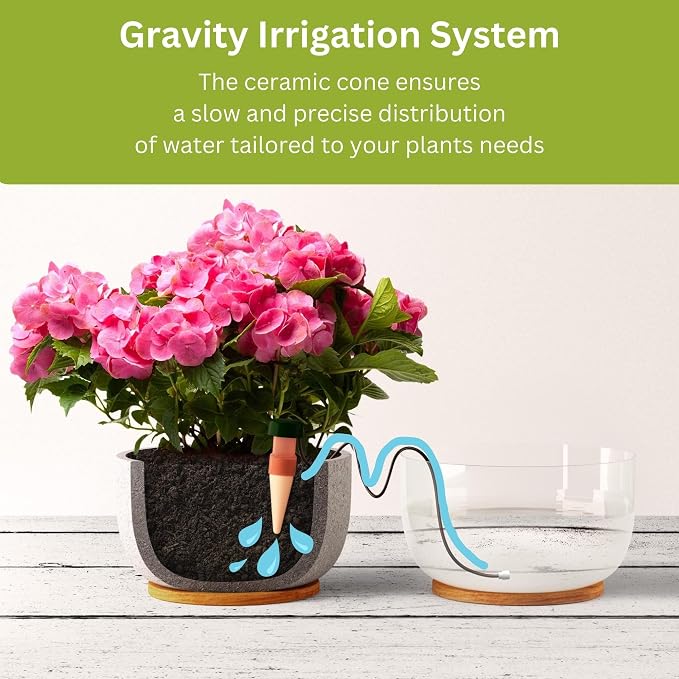Blumat Classic Self-Watering Stakes - Automatic Drip Irrigation System for Indoor Plant Watering & Outdoor - Water Drip Solution for Potted Plants - Slow Release Stakes, 9 Pack, wo Adapter
