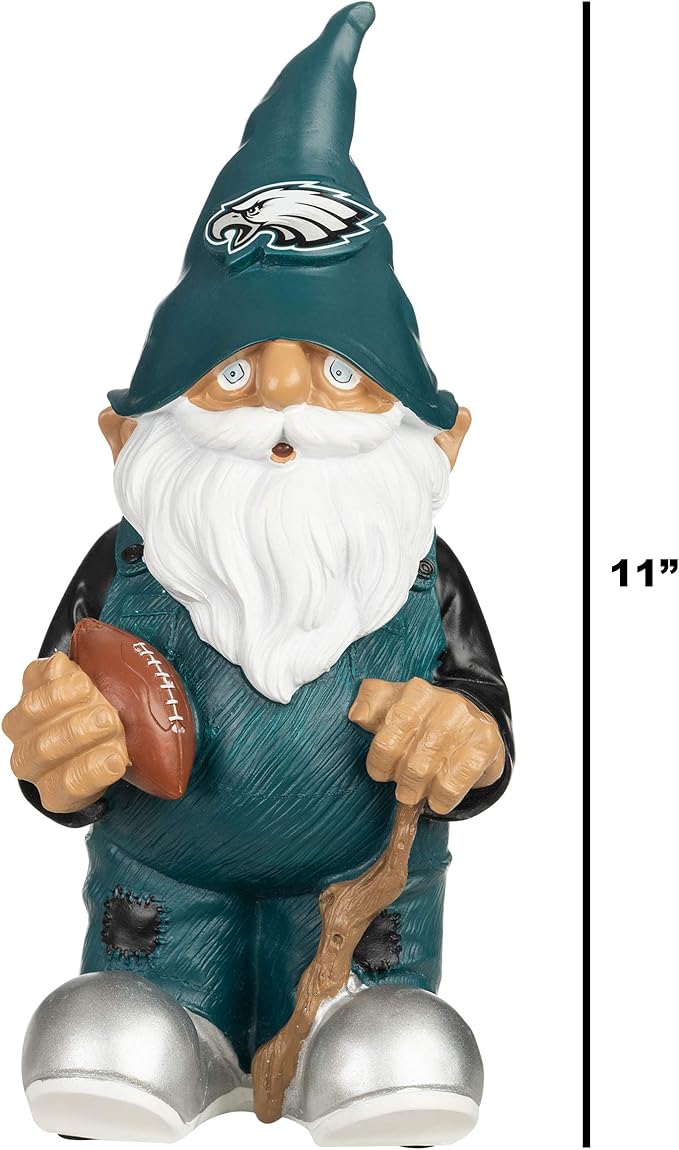 NFL Resin 11.5" Team Logo Outdoor Garden Statue Gnome