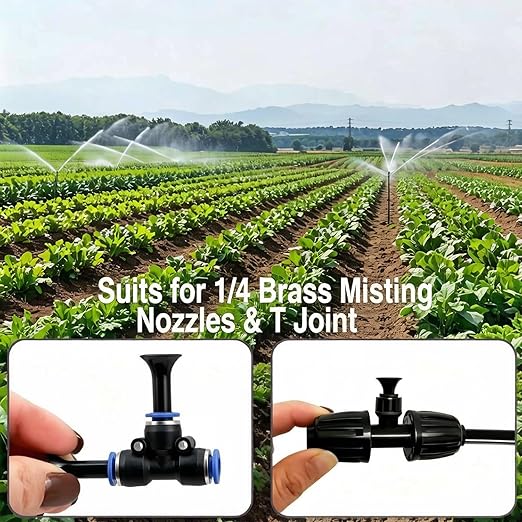 1/4 Inch Drip Irrigation System End Closure Parts, Quick Connect End Plugs Compatible with Tee Connectors, Water‑Saving Irrigation Accessories