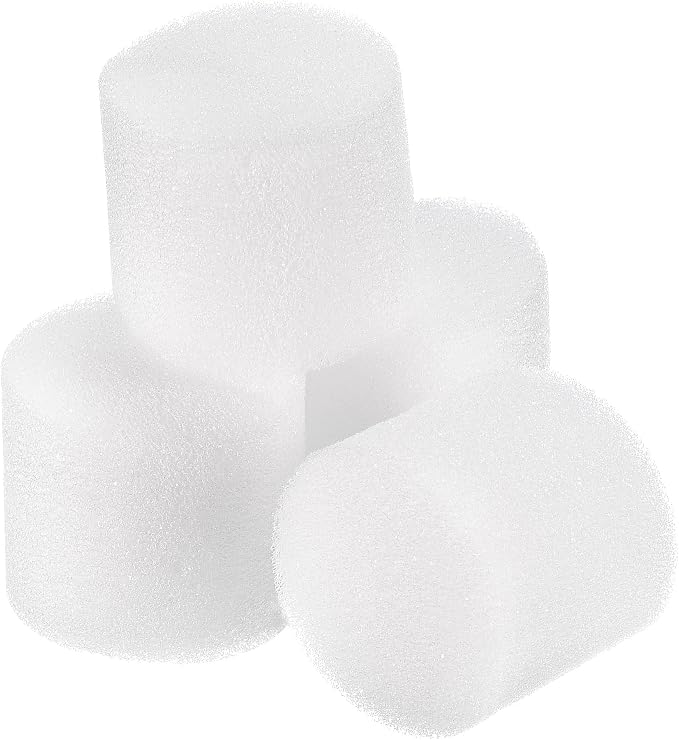 MECCANIXITY 100pcs Hydroponic Sponges, 1.26" Growing Media Cylindrical Sponges for Home Vegetable Flower Planting, White