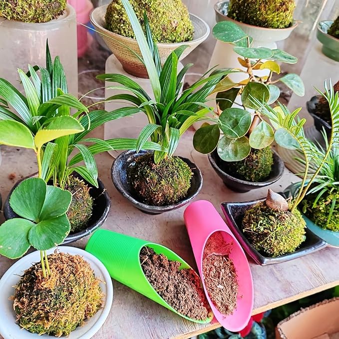 8Pcs Set Mini Garden Shovel Hand Tools Transplanting Potting Tool Set Indoor Soil Spoon Scoop Plastic Kits (Green-8pcs Set)