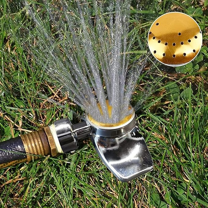 360 Degree Metal Spot Sprinkler,Small Sprinkler Garden for Small Areas Lawn Sprinklers for Yard Circle Pattern with Gentle Water Flow Garden Watering (1, Yellow)