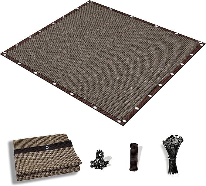Shade Cloth for Garden ，Greenhouse Plants Fence Privacy Screen s Outdoor Patio Balcony Awning mesh tarp pergola Cover Screen Porch Backyard Apartments Retractable 8FT*12FT 50%