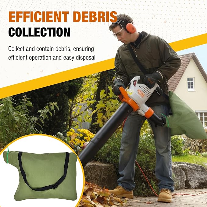 Zipcase Leaf Blower Vacuum Zippered Bottom Dump Bag for for Ultra Blower Rake & Vacuum Leaf Blowers