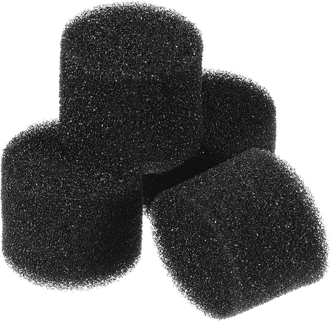 MECCANIXITY 50pcs Hydroponic Sponges, 1" Growing Media Cylindrical Sponges for Home Vegetable Flower Planting, Black