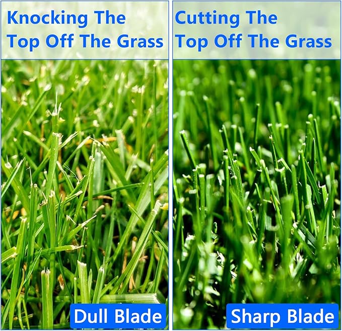 Diamond Lawn Mower Blade Sharpener, 120 Grit, All-Metal Construction, for Any Power Hand Drill (120 Grit)