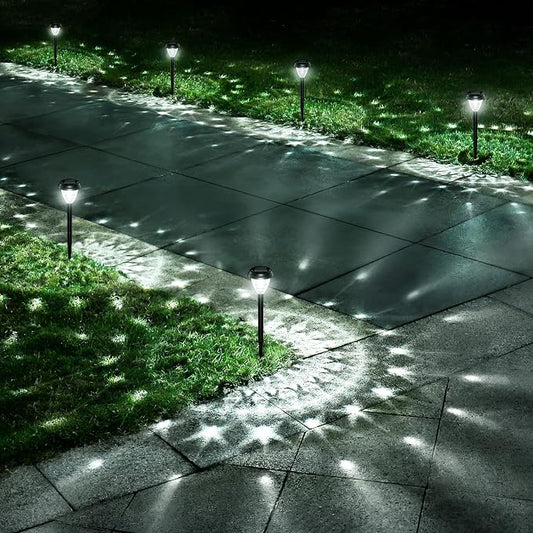 URAGO Super Bright Solar Lights Outdoor Waterproof-10 Pack, Dusk to Dawn Up to 12 Hrs Solar Garden Lights Outdoor Pathway Auto On/Off, LED Landscape Decorative Lighting for Walkway Patio Yard Outside