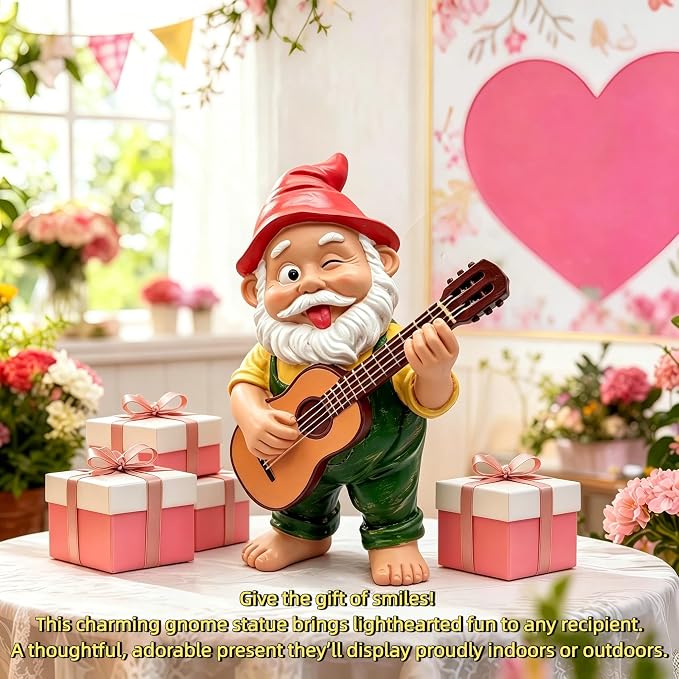 large — garden gnomes,FHNQRQN,gnomes,garden gnomes outdoor,gnome garden decor,gnomes clearance,gnomes decorations for yard,funny gnomes,gnome gifts,Musical Gnomes statues,lawn gnome,outdoor gnome yard