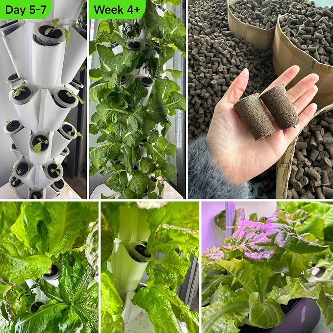 Large Hydroponic Sponges 20 Pack, 2.17" Tall for Deep Grow Baskets, Universal Fit Replacement Pods for Multi-Tier Towers & 2" Net Cup Systems – Seed Starting & Plant Cloning