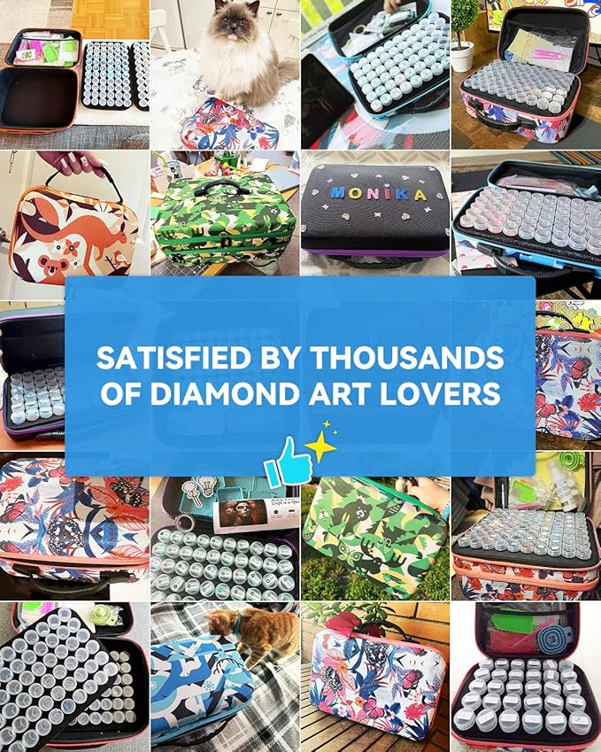 ARTDOT 30 Slots Storage Container for Diamond Art Kits for Adults,Portable Bead Storage Boxes for Diamond Painting Accessories and Tools