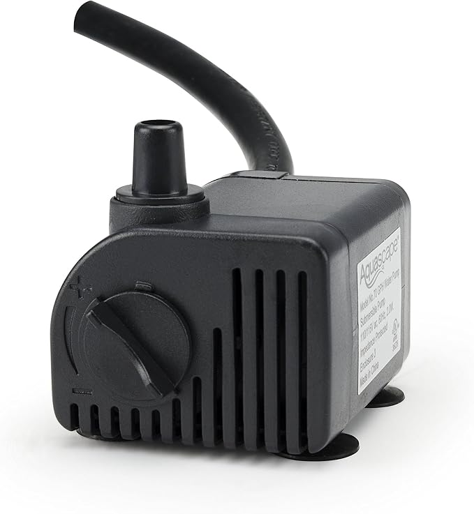 Aquascape Submersible 70 GPH Water Pump for Fountains, Waterfalls, Ponds, Aquariums, Filters, 91023