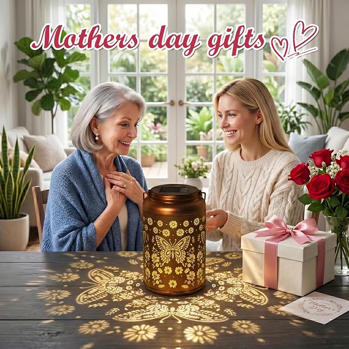Cawalap Birthday Day Gifts for Women, Cat Solar Lanterns Outdoor