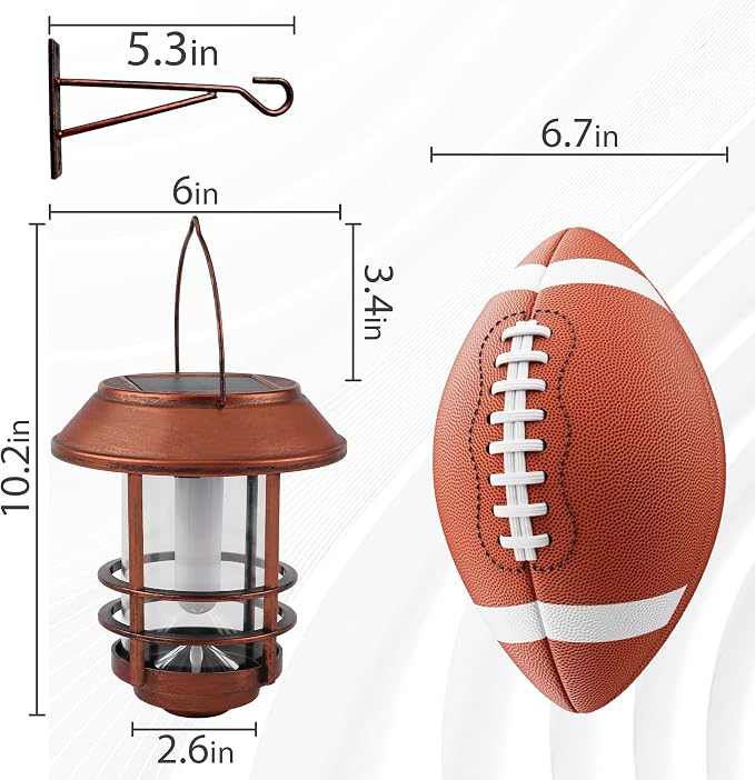 Otdair Solar Lanterns Outdoor Waterproof, 2 Pack Flickering Flames Wall Garden Decor , Hanging Solar Lights Wall Mount Decorations for Halloween, Front Porch, Patio, Yard, Bronze