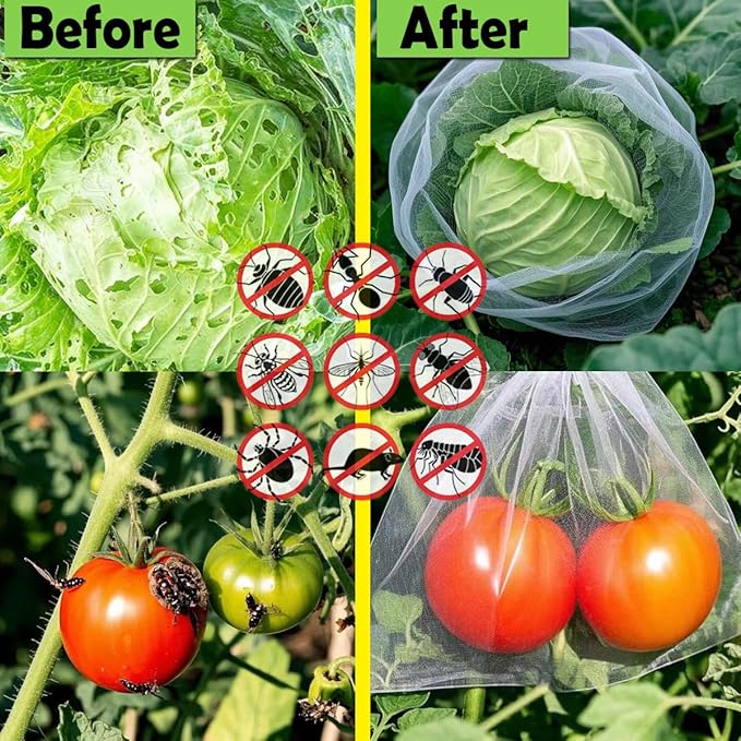 Garden Netting, Plant Covers 6.5x10Ft Net Ultra Fine Mesh Protection Netting for Raised Bed Vegetable Plants Fruits Flowers Crops Greenhouse Row Cover Barrier Screen Mesh Net Cover (6.5x10ft)