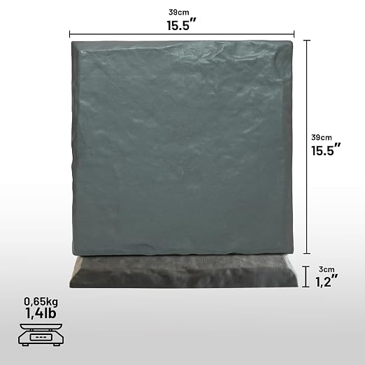 Garden Stepping Stones with Stakes – Set of 4, PP Walkway Pads, 15.5" x 15.5", Weather-Resistant, Easy Installation (4 Pcs, Gray)