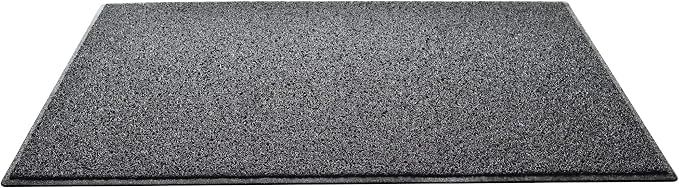 UNIMAT Vinyl Loop Plain Doormat 3'X5' - Rubber Smooth Backing - Doormat with Drainage - Ideal for Pool and Outdoor - American Spaghetti Mat -Mesh Floor mat-Rubber Mulch (Gray)