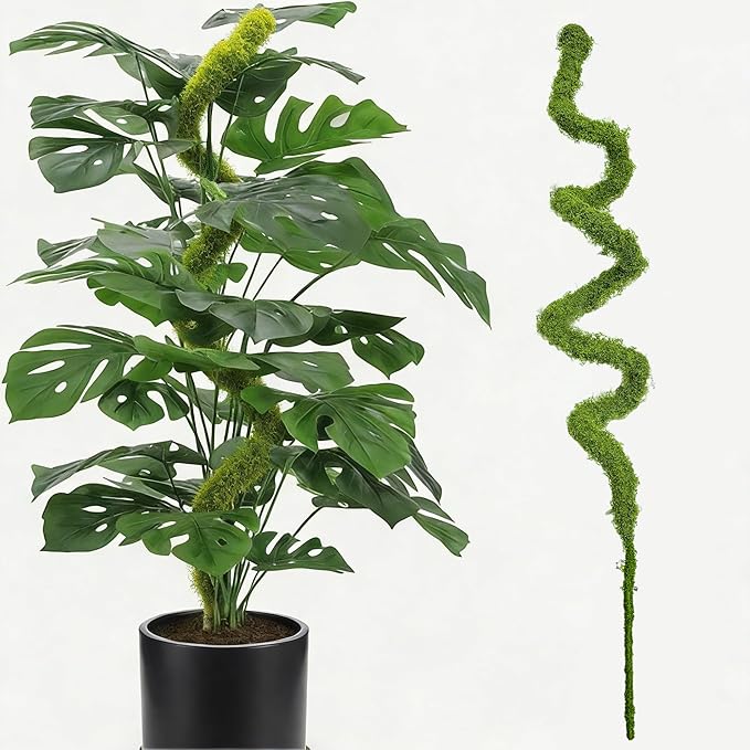 47.24 Inch Moss Pole, Bendable Moss Pole Plant Support, Tall Moss Poles for Climbing Plants Indoor DIY, Coco Coir Plant Pole Moss Plant Stick Support Stake Kit for Potted Plants, Pothos, Philodendron