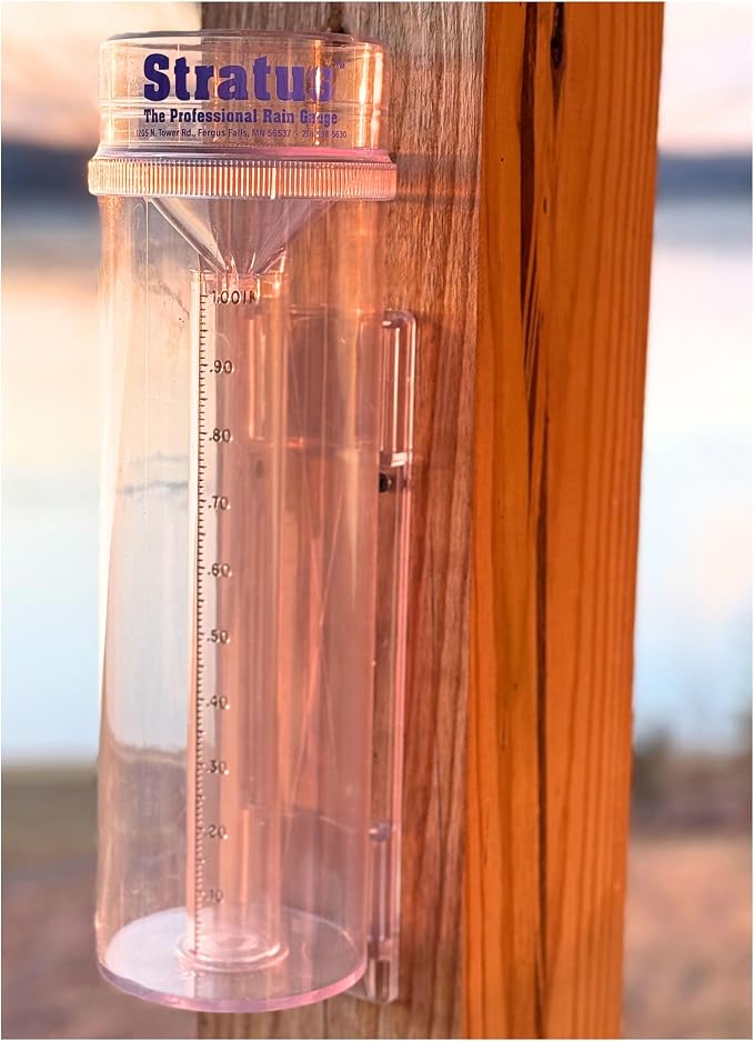 Stratus Precision Rain Gauge – 14" All-Weather Gauge with mounting Bracket, Accurate to 1/100", Durable and Easy to Read for Gardeners, Meteorologists, and Weather Enthusiasts