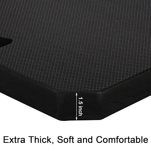 Hacaroa 3 Pack Extra Thick Kneeling Pad, EVA Foam Garden Kneeler Comfortable Knee Pad Cushion for Work, Gardening, Baby Bath, Exercise, Yoga, Water Resistant, Black