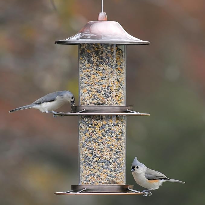 Perky-Pet 325C 2-Tier Copper Panorama Bird Feeder